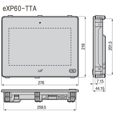 Modernes, kosteneffizientes HMI-Panel 10.2 Zoll (25.9 cm) wide-screen TFT Farb LCD, 3 serielle Schni